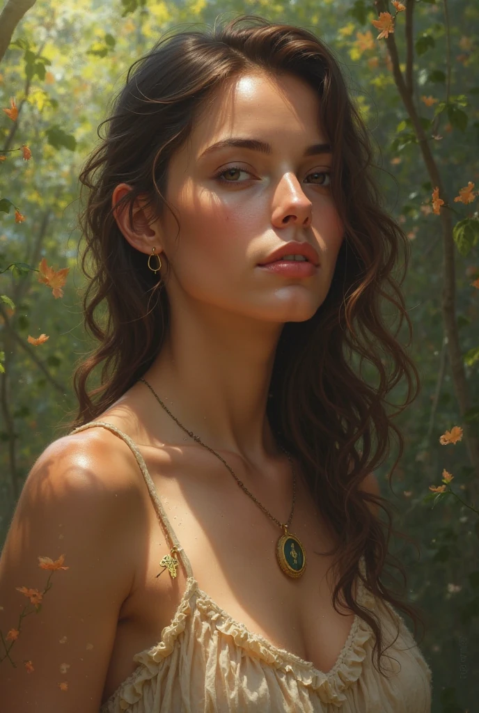 portrait of a beautiful woman (gldot) bathing, full body, (backlight), realistic, masterpiece, high quality, lens reflection, shadow, flower, [[chromatic aberration]], by Jeremy Lipking, by Antonio J. Manzanedo, digital painting,
