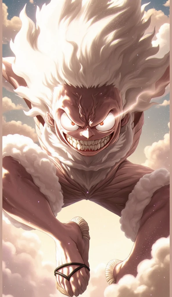 Luffy naked showing his penis