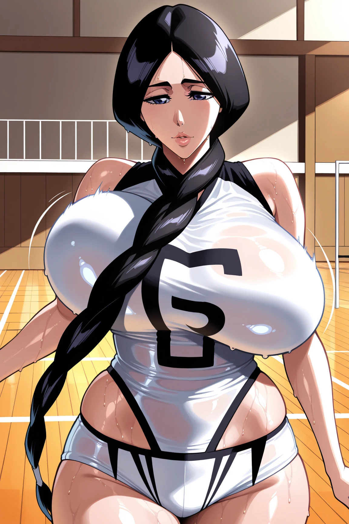 (masterpiece:1.1, Best Quality:1.1, 32K HDR, High resolution), 1girl in, Solo, Ultra-realistic portrait of Chi-Chi, older chichi, dragonball z, Mature chichi, Mature chichi, (Black hair, updo hair, Dango Hair, Red Hair Band, Yellow cheongsam, yellow Chinese combat uniform, earrings), gigantic cleavage, Colossal tits, Huge boobs, huge-breasted, (Inside an abandoned hut:1.1, farms, Perfect slim body), hyper detailed face, Detailed eyes, Realistic skin texture, Detailed explanation of the skin, ((Show me her shaved armpits, exposed shaved armpits, Hands up)), (Ahegao, Tongue out),