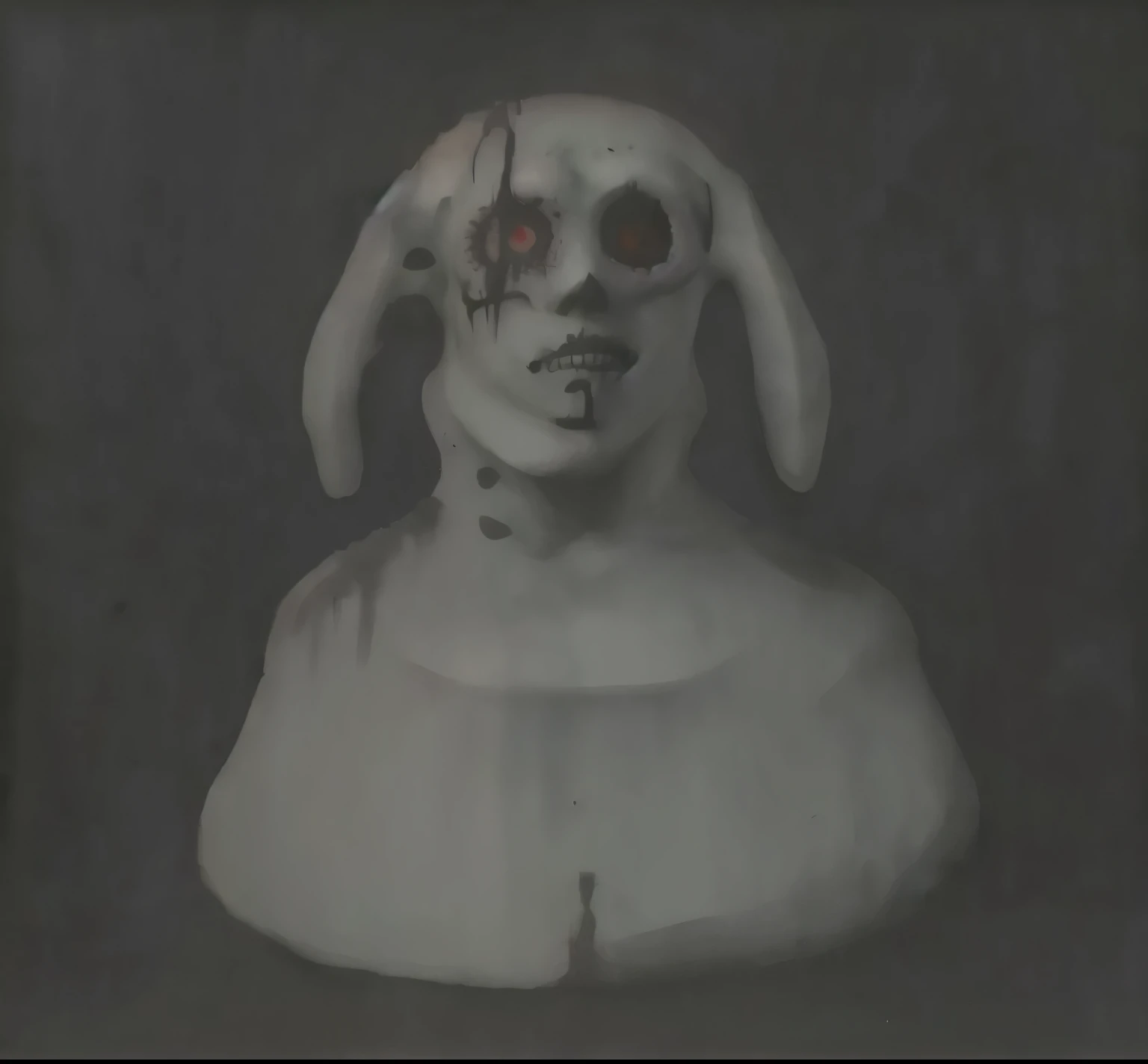 day, RAW photo, upper body, scp173,<lora:scp173:1> close-up, from side