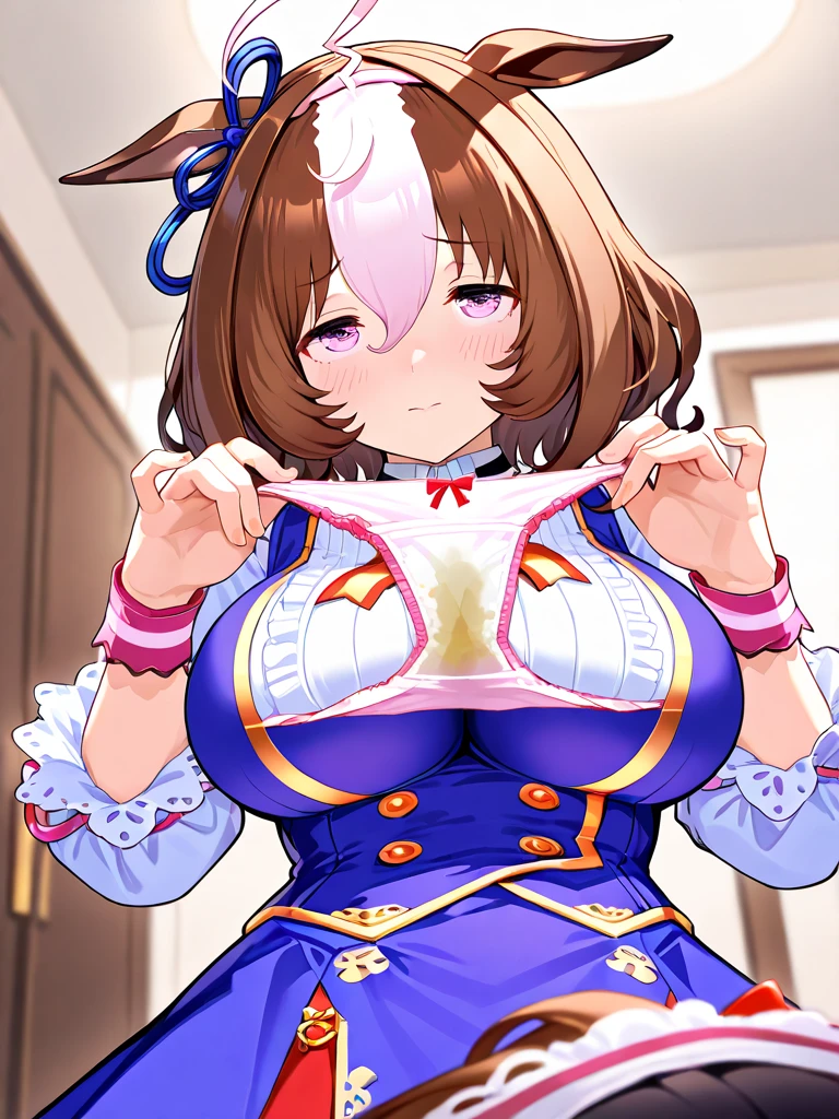 nsfw, 1girls, solo,dantsu_flame\(umamusume\), (large ),breast nis, (cum facial), w off nipples,erect nilothed, ngue oiva, blush, paizuri, breast squeeze,tongue licking,bedrov,looking at viewer,BREAK (anime), ((best quality, very aesthetic, ultra-detailed;1.3), extremely detailed, perfect anatomy, interspecies, beautiful detailed, vector trace, 8k, insanely detailed and intricate),