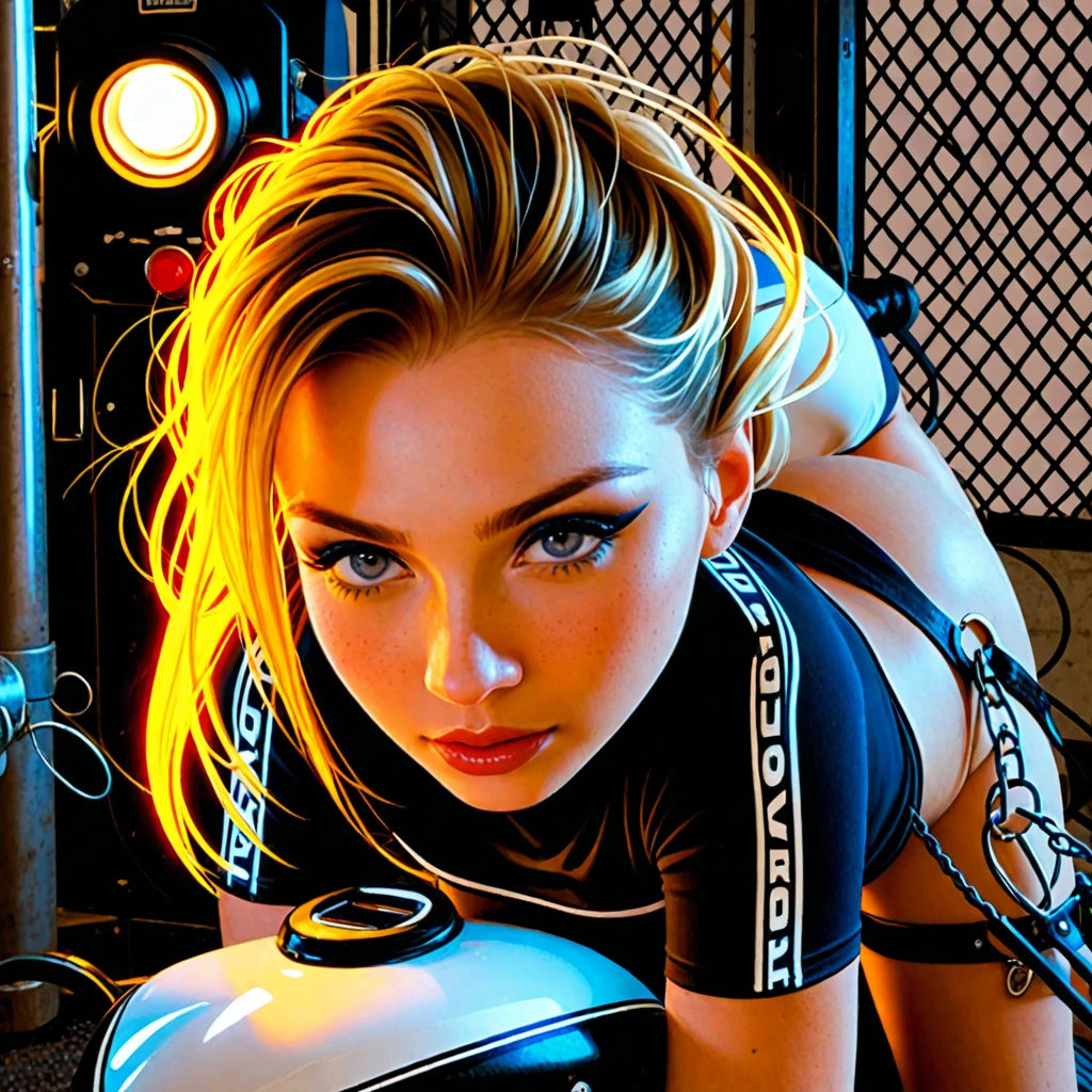 back seat of a cab with  a view of new york city in ruins, beautiful, sexy, erotic, angry, cyberpunk woman wearing a revealing uniform with a miniskirt and stockings and a garter belt around her thigh, sits in the back seat with her legs wide open and a view of her panties, quad drills, mask, longeyelashes, cat ear headphones, evil smile, masterpiece, ccurate, anatomically correct, textured skin, high details, best quality, 8k, highres, award winning
