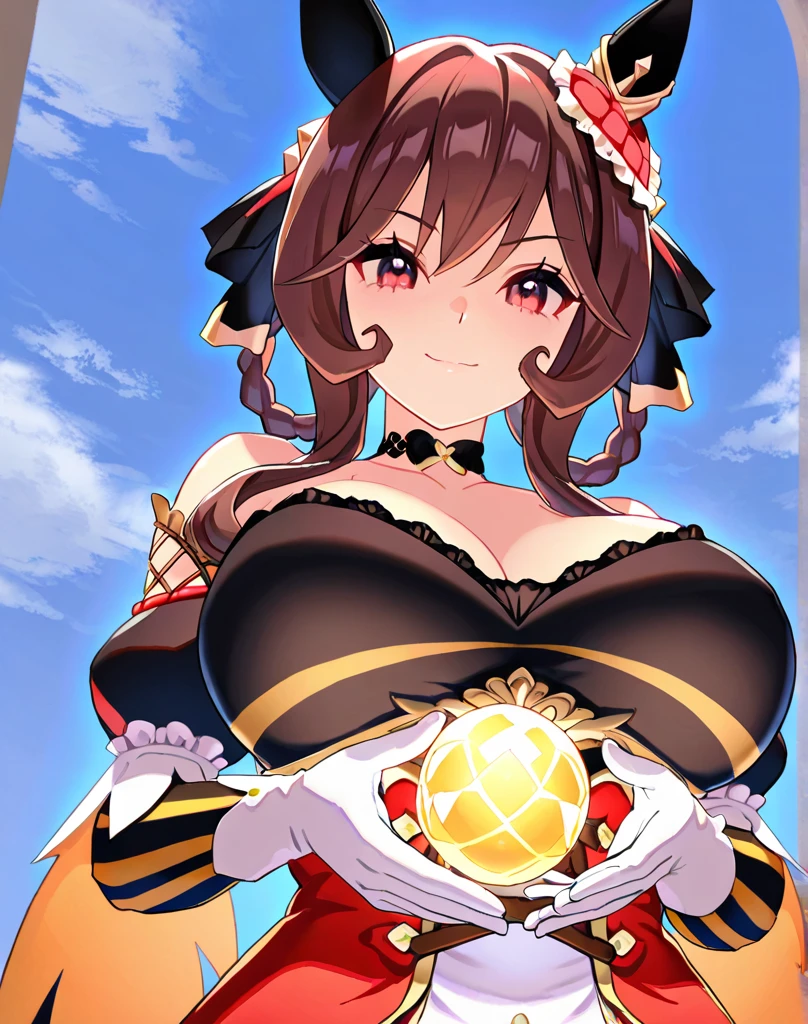 highest quality、smile、Big Breasts、Cleavage、Devil's Wings、Long Black Hair、Devil's Tail、Standing in Hell