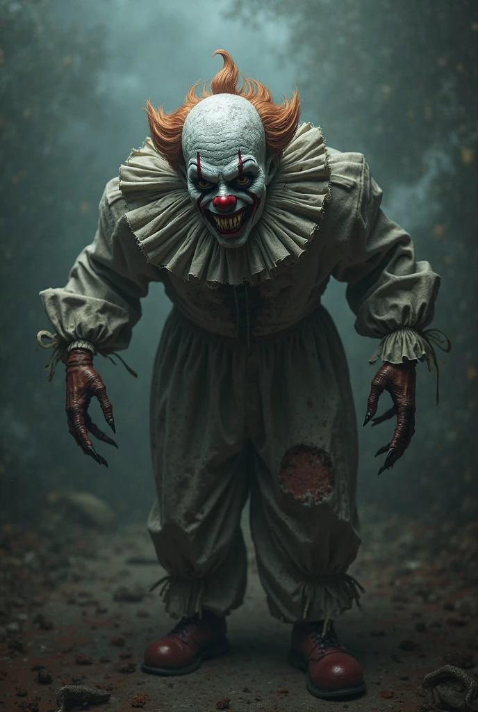 A smoking clown