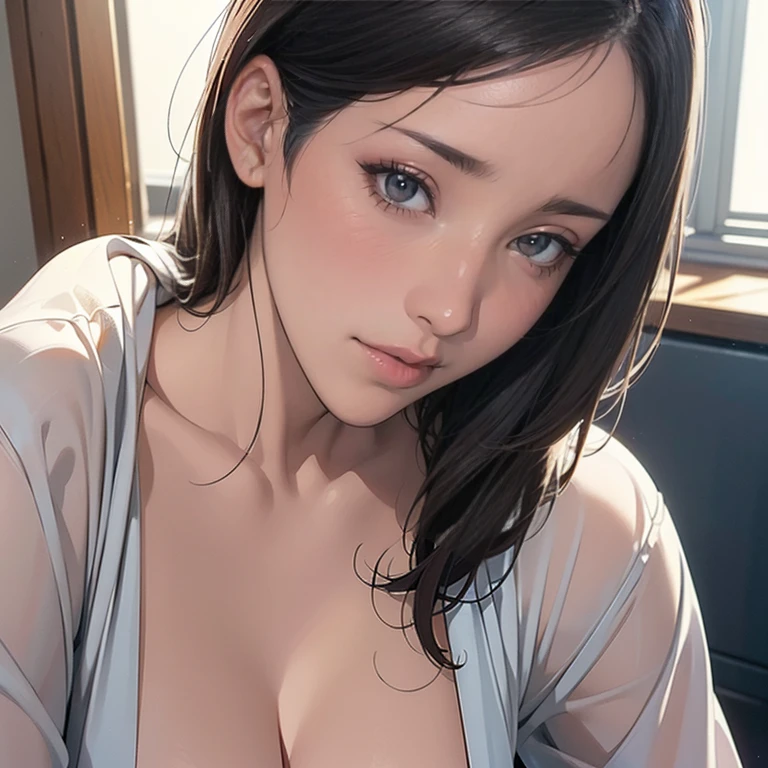 (masterpiece:1.2, highest quality), (Realistic, photoRealistic:1.4), Beautiful illustrations, (Natural Side Lighting, Cinema Lighting), Written boundary depth, Beautiful thighs staring at the viewer, (Face Focus, Upper Body), 1 female,20-year-old,alone,(With background:Hotel Rooms) , thin, slender, Long Hair, Straight Hair, Forehead, Forehead, Forehead, Forehead, thin, slender, Very big naked , Red Mini Dress, Are standing, ((Close-up)), ((Close-up)), ((Close-up)), facial, cum, pov, tongue out, open mouth