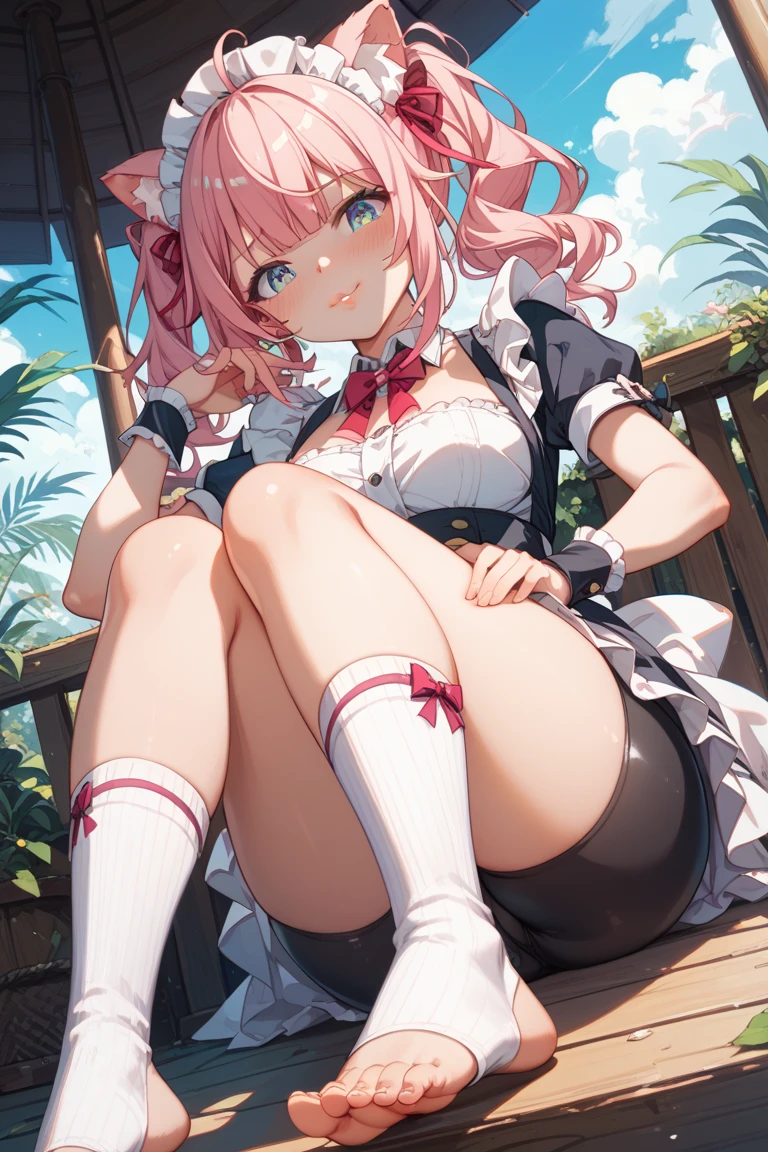 (:D:1.2),One girl. (masutepiece, of the highest quality, Kyoto animation style illustration, of the highest quality, offcial art, Aesthetics, Beautiful details, :1. 2), Break, ( girl), Very detailed, extremely colorful, highest details, Break, (Medium breasts),(Orange eyes:1.2),(Girl, Cute, Graceful, loli face,Piair,a short bob,tareme, glistning skin, Hug the stuffed bunny, a playboy bunny,(Suit style, Short suit skirt,Long lace white gloves, Black cardigan:1.1), High socks with pink and yellow stripes,Pink Bunars Headband,Break,(Holding a mug),kawa,(One eye closed), waving hands,Smile,(Keep one's mouth shut),Open legs,Visible with panties,Chair sitting,Office Lady,pony tails, Navy suit in delicate pink thin lace sheer mini bra, Delicate pink thin lace sheer mini T-back panties), Dark brown eyes, wet and see-through, small hard Nipple erection:1.4, passing, view the viewer, Shy, (Large breasts), (From below, angle of view:1.3), Carmelto:1.3, White thong T-back panties, Under the chest, cleavage:1.3, Smooth skin:1.2, (Thong T-back panties cut very deep into the Carmelto), (Thong T-back panties cut deep into the cleft lip), (Face sitting, spread their legs, The pose emphasizes Carmelto: 1.5), (and the shape of the female genitalia is clearly visible:1.3), (The shape of the erection is clearly visible:1.3), From the observer, the composition from the parietal lobe to the thigh can be seen, (The panties are wet,Fit snugly in:1.5), (The bra is moist and fits snugly:1.5),Original Character、Unity 16K wallpaper, Masterpiece, Best quality, Ultra-detailed, Extremely detailed, Caustics, Cinematic lighting, Detailed, Beautiful detailed eyes),Flushed face,Transparent water stains(Close up of transparent water stains),lots of resolution,Close-up of the hand,The lines are clear and realistic,photograph realistic,best qualtiy,tmasterpiece,Extremely refined and beautiful,extremely detaile,CG 8K,Amazing Cleavage,finely detailled,tmasterpiece,Best quality at best,