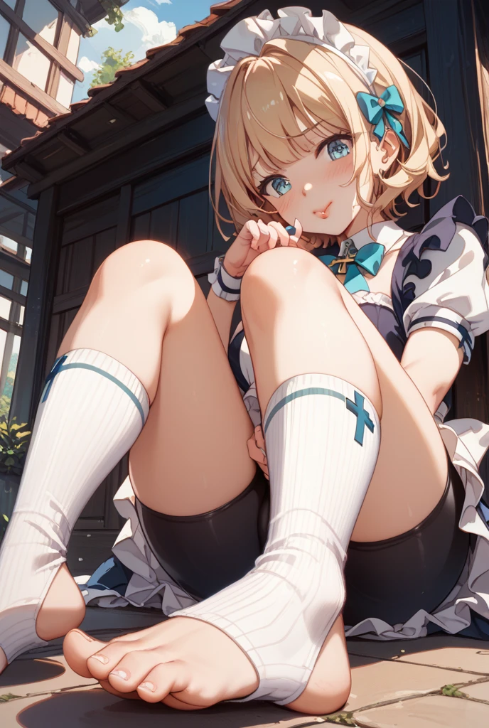 , Saia, sorrindo, Cuming, pussy, calcinha