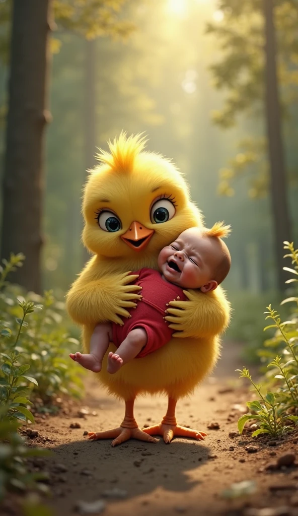 Create a video of your Griffon wearing maternity clothes holding her little puppy wearing baby clothes like humans do, realistic, real, high definition details, full picture like real