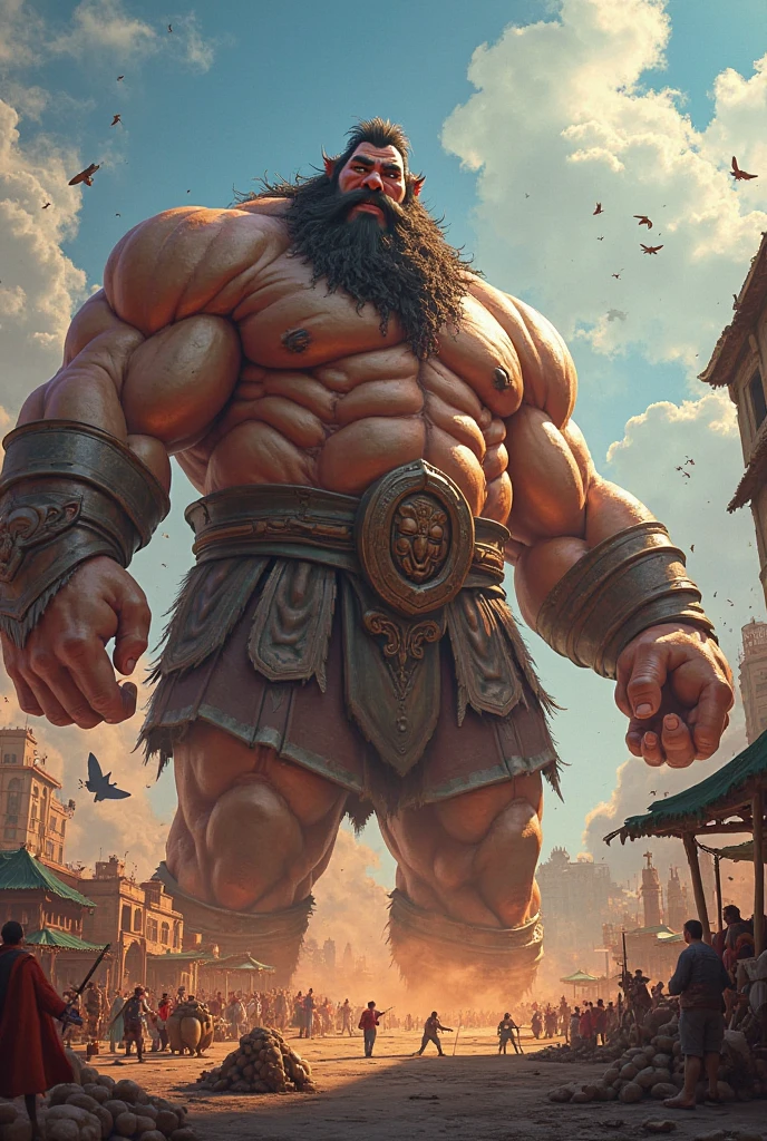 Apollonius Bull, or little bull, He is a gigantic young orphan man with an intimidating appearance.. His great physique contrasts with his innocence and vulnerability, which makes him a feared and mistreated character, who performs heavy work without reasoning.