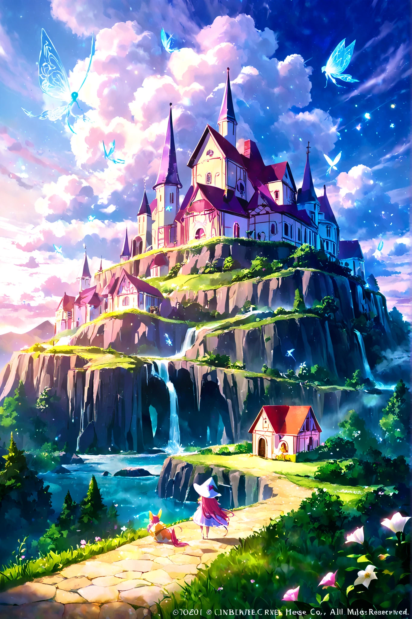 fantasy、Witch's House、colorful、fairy tale、scenery