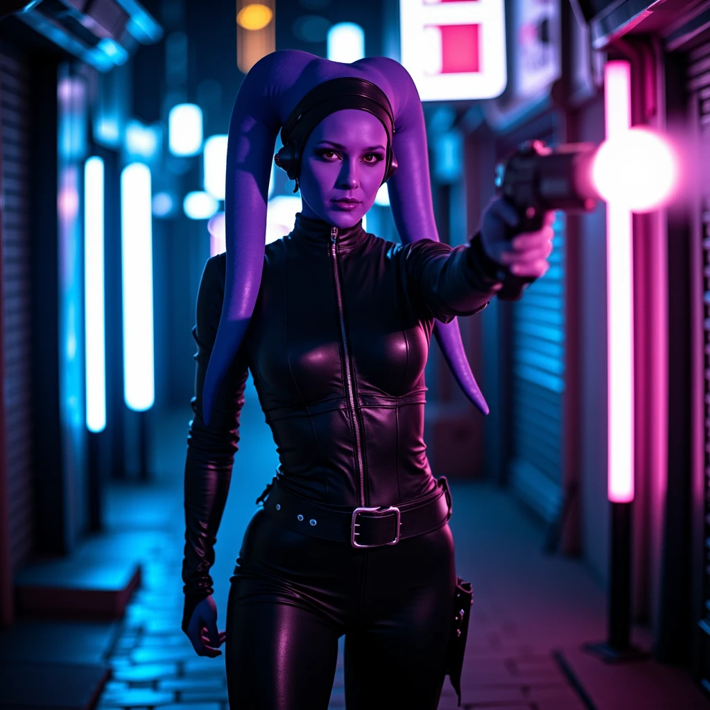 A photo of a nude female with vibrant purple dreadlocks, The dynamic lights and energy of the arcade floor enhance the overall composition. Epic character composition, sharp focus, and natural lighting. The subsurface scattering effect adds a touch of an ethereal glow, while the f2 aperture and 35mm lens create a perfect balance of depth and detail. 7cy6er7p0nk9