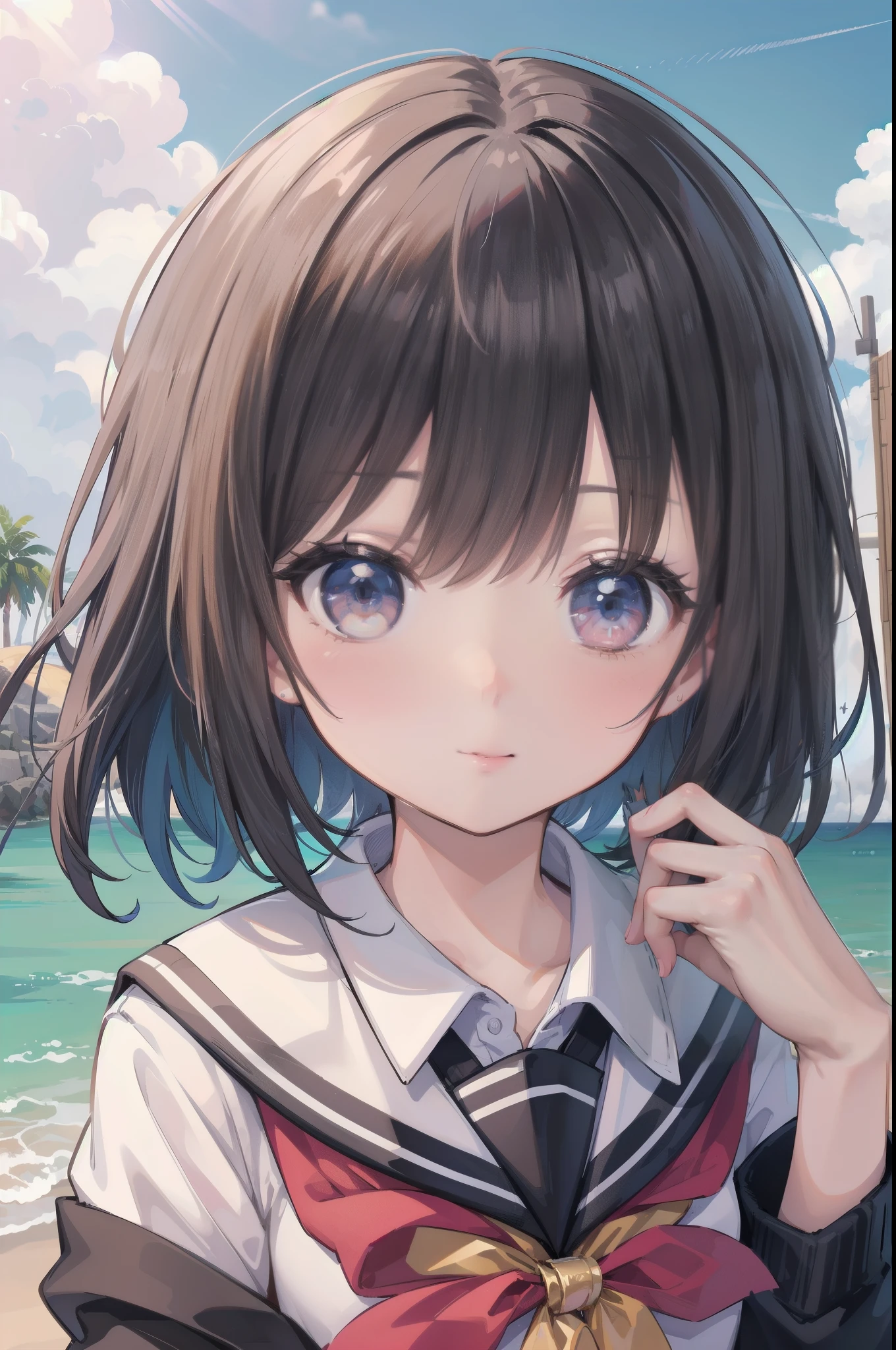 2 girls, eyecatch, notext, amazing quality, best quality, very aesthetic, absurdres, digital illustration, anime style, year 2024,
(Summer school uniform:1.4), (panties:1.2),
BREAK
(face close-up:1.3), (NSFW:1.1), (flat chest:0.9), (青空:1.2),  (金髪碧眼:1.2),