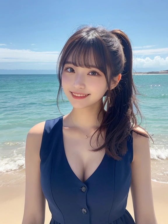 (tmasterpiece,top Quority,best qualtiy,offcial art,Beauty and aesthetics:1.2),(((1girl fly in the sky))),((windy)),(jumpping),baiyun,blue-sky,(((full bodyesbian))),highest details,(shiny skins),(耳Nipple Ring),(Arms spread wide)laughing out loud,(tmasterpiece:1.3),(8k,realisticlying,RAW photos,best qualtiy:1.4),Beautiful highly detailed face,(photorealiscic face),absurderes,Attractive,超高分辨率,Ultra photo realsisim,highly detailed,the golden ratio,(exteriors,the ocean,zori)
