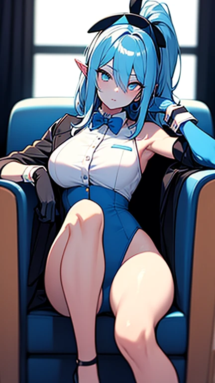 (((Highest quality、first class、masterpiece、Normal body、8k、Detailed face、Ultra-precision、normal hand、Normal refer to、5refer to、Highest)))、Eternal Frail、Silver Hair、Long Hair、slender、Small breasts、Lady、kind、clear、pure、A blue suit that reveals a cleavage、Navy blue shorts、"SDGundamGジェネレーション"、Gundam、Gundamを操縦、Gundamパイロット、Mobile Suit Pilot、Gundamのコクピット、Mobile Suit Cockpit、Sit in the cockpit、Seat belt、胸にSeat belt、Grip the control stick、Surround monitor、All-day monitor、View Monitor、universe戦、universe、Fast Combat、High-speed maneuver