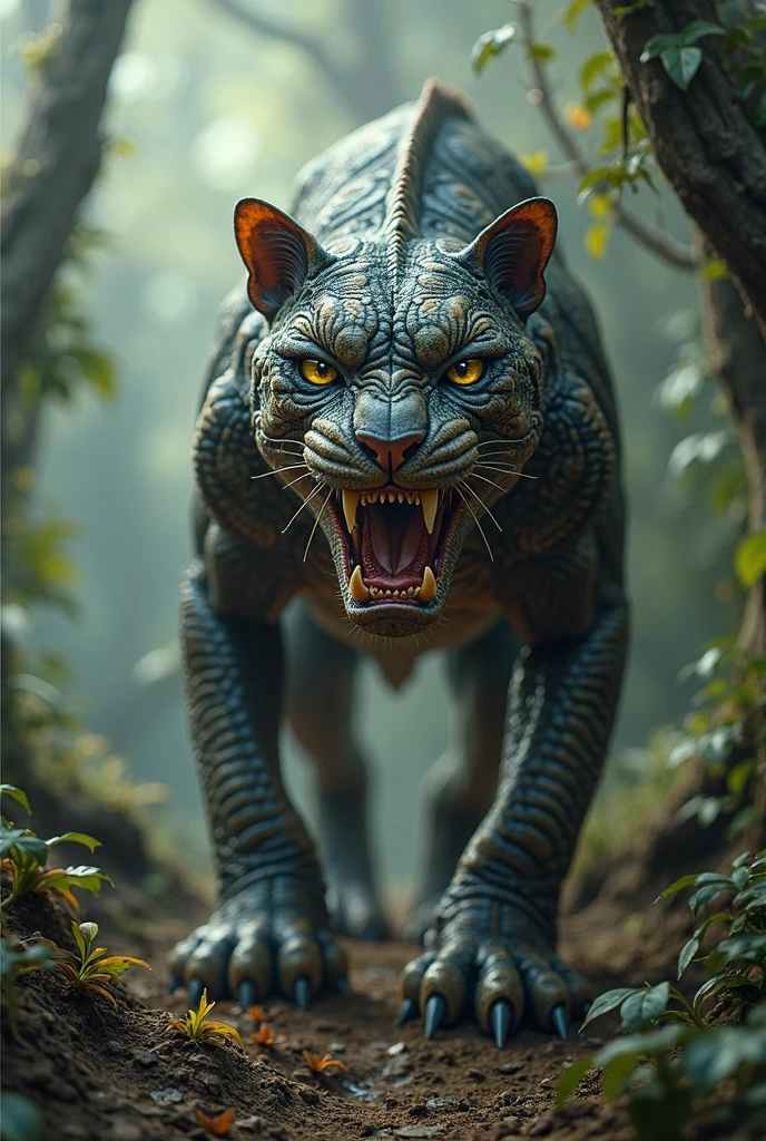 Fuse a fish with a panther, a species that can attack its opponents in the water and on land