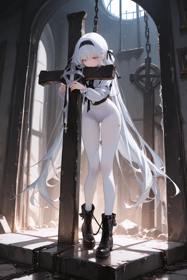 Anime. 1 girl. Baby. Lovely girl. Zombie. Gray hair. Long hair. Red eyes. Beautiful eyes. Perfect eyes. Expressive eyes. Blind eyes. Blind. Ideal face. Ideal anatomical body. Beautiful long legs. Beautiful body. Beautiful nose. 12 years old. Beautiful character design. Shiny skin. Gray skin of a dead man. Dirty light dress. Torn light dress. Slave. Slave collar. Shackles. No panties. panties. Barefoot. Urinary incontinence. She wants to pee. She needs to pee. She has a strong, desperate urge to pee. She peed herself. The girl can't stand straight. She pees standing up. Middle Ages. Fantasy. City. City cemetery. Full moon. Snot flows from the nose. Whole body. nsfw. Official art. Extremely detailed CG Unity 8k wallpaper. Ideal lighting. Ultra high resolution 4K. Super detailed 8K. A high resolution.
