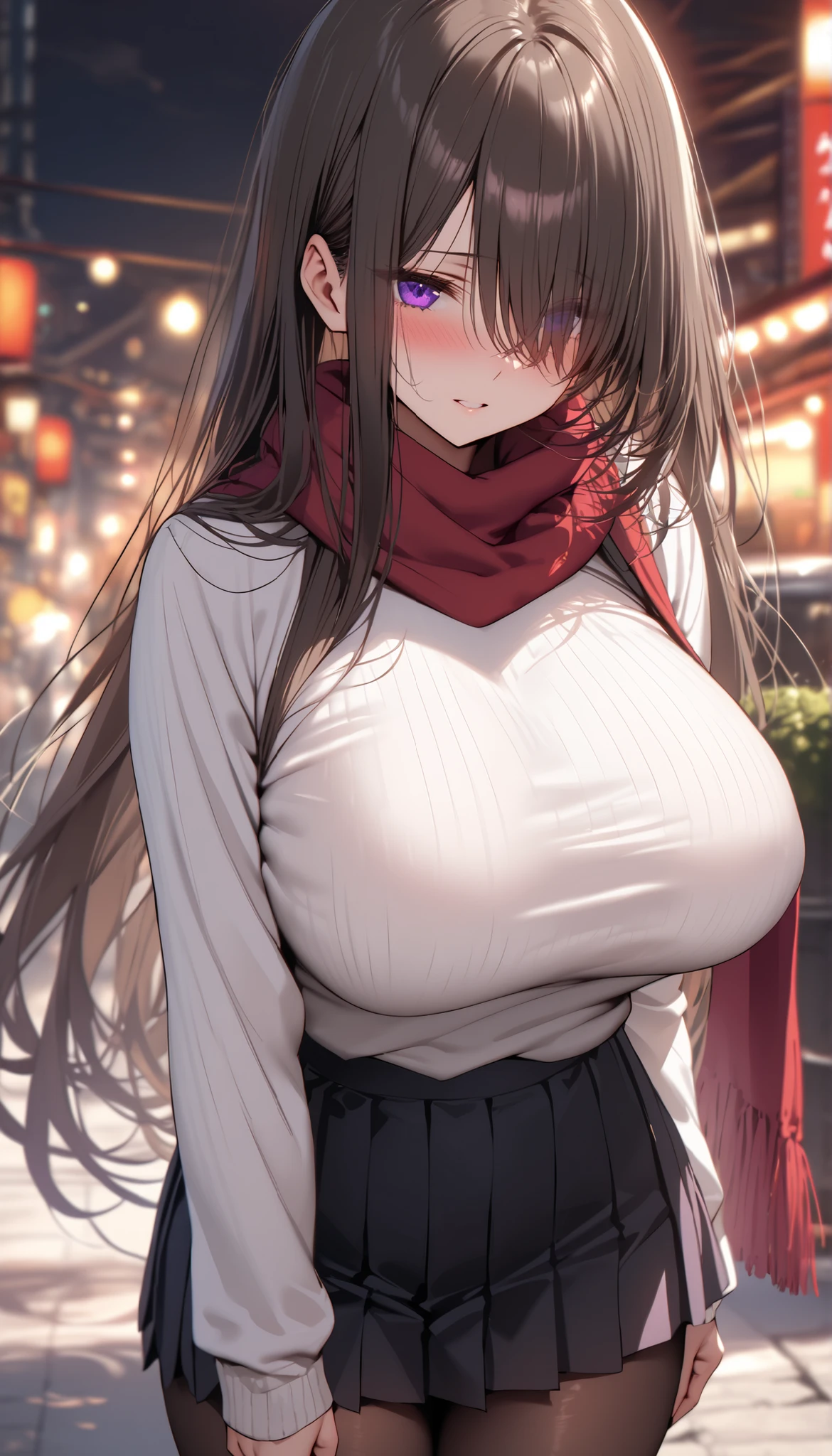 mastute piece,Best Quality,insanely detailed,8k cg,nsfw,
(shoot upper body:1.3),
(1girls:1.3),standing,looking at viewr,body in front,both arms behind back,(school uniform:1.3),(bare breasts:1.1),(bare nipples:1.1),
break,
blush,shy,(ecstasy face),(trembling:1.2),break,(light black hair:1.2),
break,
perfect breasts,perfect teats,(open mouth:0.9),(large breasts:1.2),
(city),