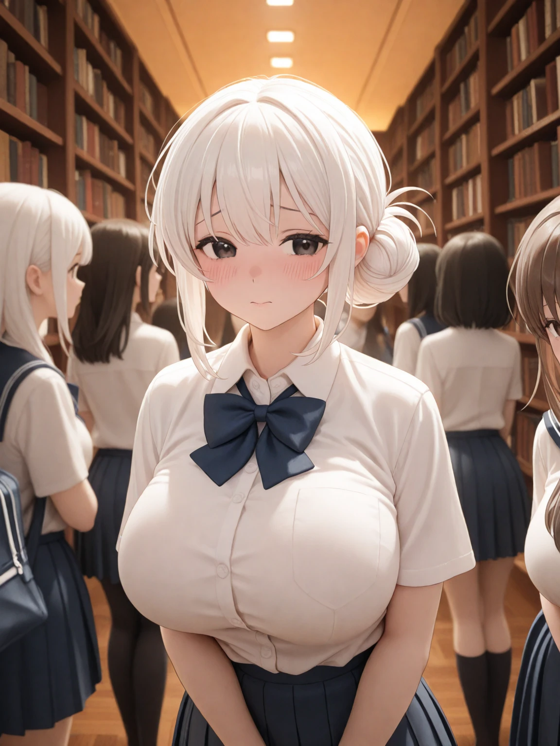 (((((Harem、woman、5-people、Completely naked))))) ((((classroom Showing nipples woman器を見せる Hot face)))) (((Gray Hair short hair blue eyes woman sexy))),((sunlight Run)),(smile),Open your mouth Shining Background Shining Edges