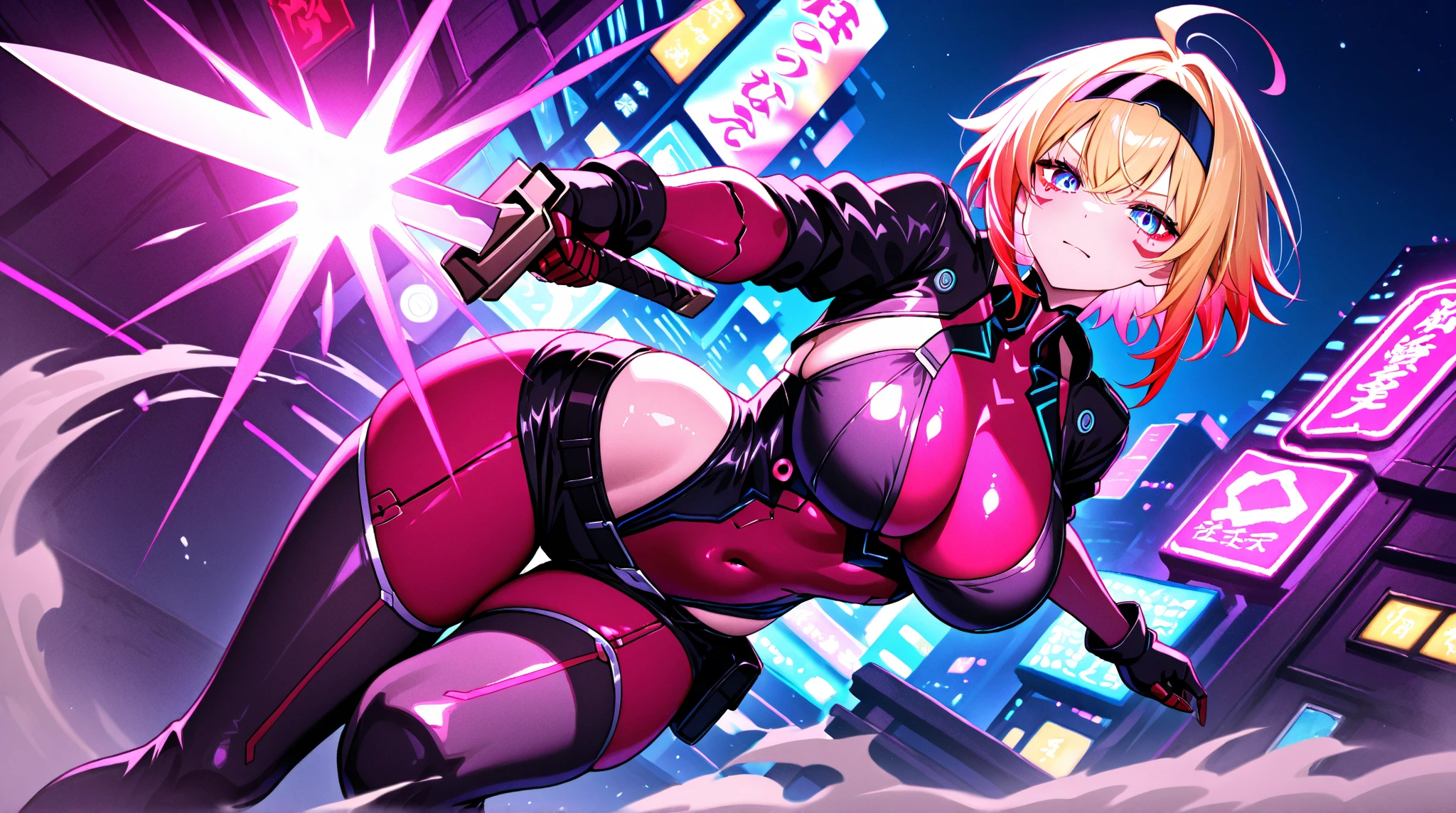 cyber punk: Edge Runners、Cyber hacking、Hack the cyborg's computer、Hacking attack that burns the brain with overvoltage。kiwi、blonde、red eyes、big tits milf、big tits milf、big tits milf、One of the edge runners working as a mercenary in Night City.。Veteran netrunner with advanced hacking skills、(((Replace the mouth with cyberware like an iron mask、Red suit with almost no exposure)))+++、(((Tattoos in the shape of spider webs all over the body)))+++、