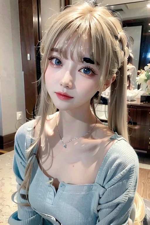 table top, highest quality, very delicate and beautiful girl,very delicate and beautiful, world masterpiece theater, Super detailed, very detailed, highest quality, romance gray hair, High resolution, very detailed,1 girl, highest quality, shape, looking at the viewer, Material, canvas, Oil, genuineistic, realist ,genuine,