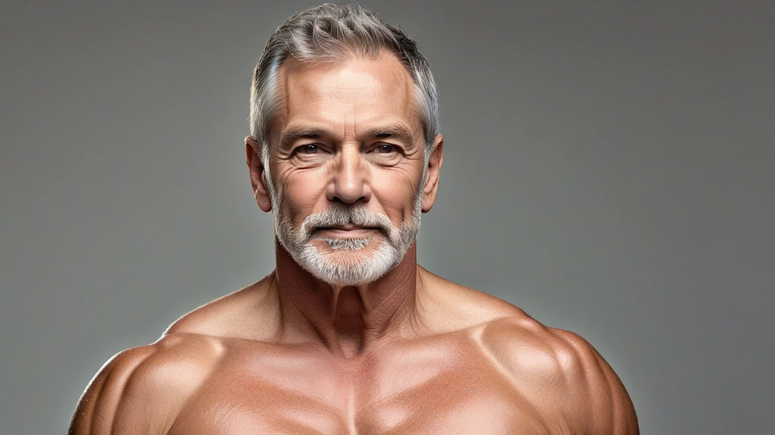 Cinematic soft lighting illuminates a stunningly detailed and ultra-realistic hyper muscular handsome aged 45 old Bundeswehr worker with big arms,exuding huge sexual aura, very fair skinned, ((rugged face, face features of a average elder man, face with strong lines of expression)), ((centered, male focus)), meticulous muscle definition, big pecs, tan skin, ((erection, beautiful_penis)), ((background: red carpet)), that is trending on ArtStation. Octane is the perfect tool to capture the softest details of this 16k photography masterpiece