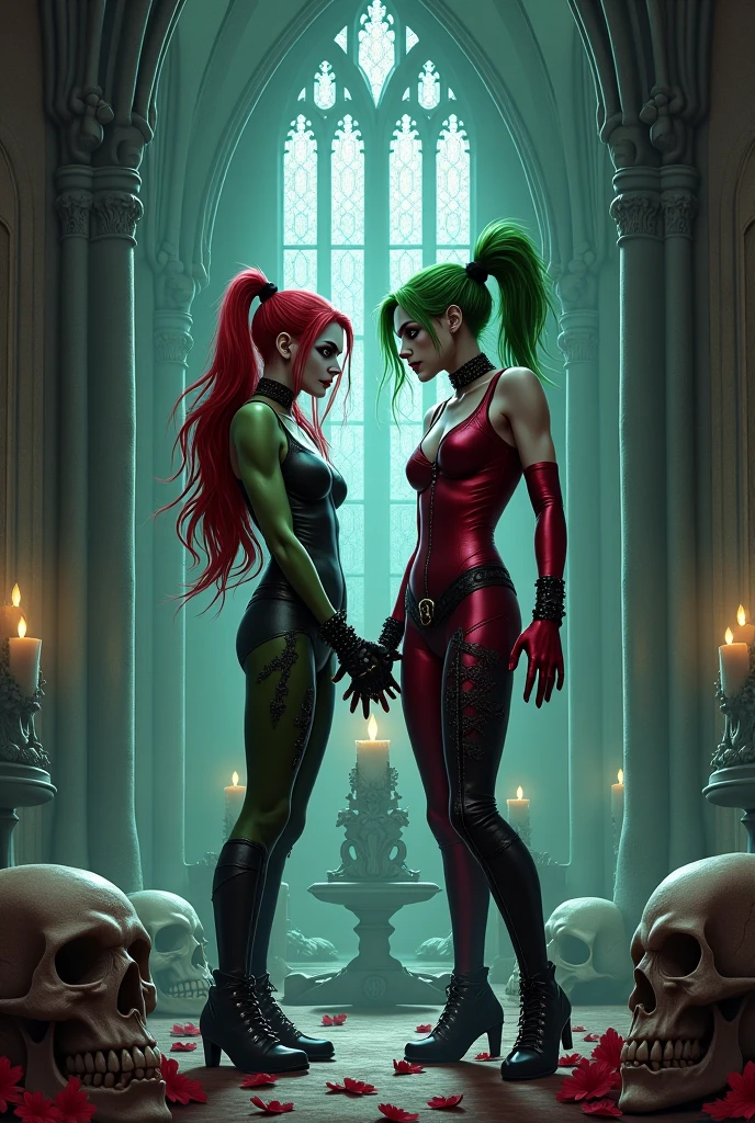 Harley Quinn fights Poison Ivy