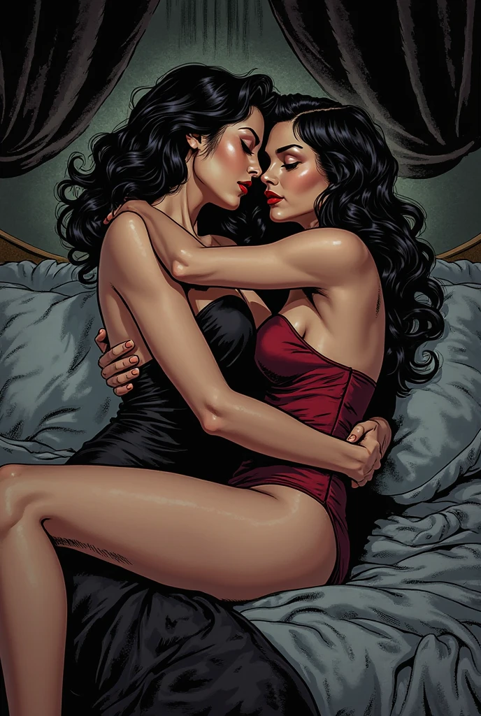 An erotic comic story about a woman having sex