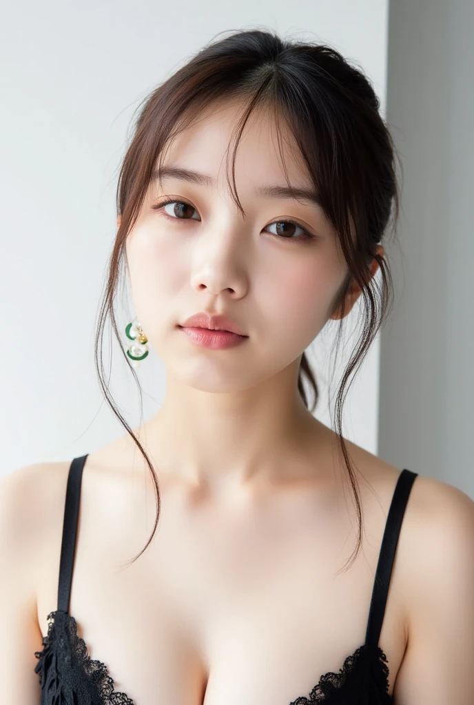 ((top-quality))、1 female、爆乳:1.2、(Glossy swimwear)、hyperdetailed face、High detailed lips、A detailed eye、