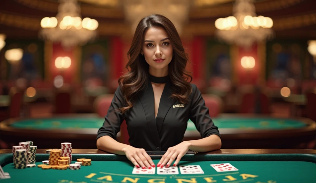 CREATE PROFESSIONAL ART WITH GREEN BACKGROUND WITH A WOMAN HAPPY TO HAVE WON A CASINO BETTING GAME ON PHONE
