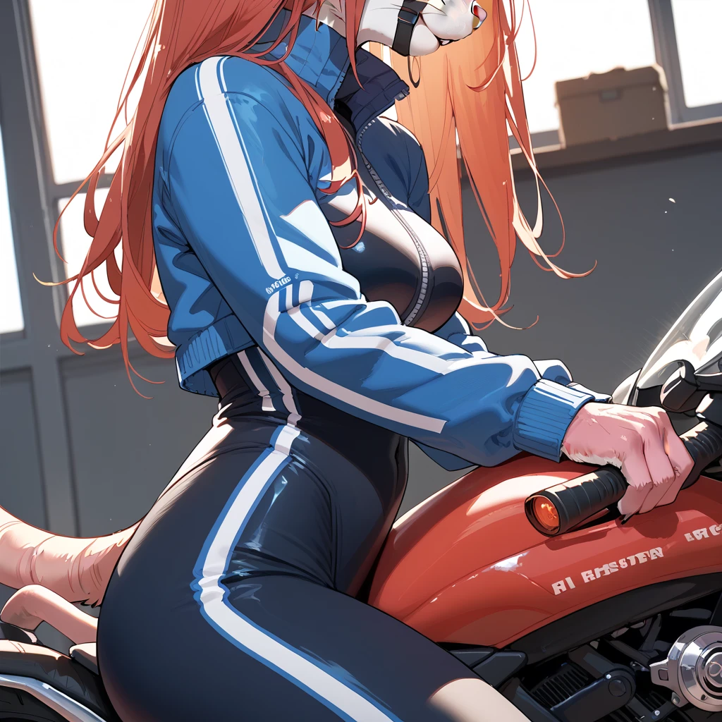 sit down and spread your legs、Emphasis on the crotch、bike shorts、actual、Super high chroma、8k、Long red hair(((30 year old woman)))、((((She is wearing a black aerodynamic cycling jersey。))))、cyclist、big breasts、Thick thighs、Pay attention to muscle development。pretty face, Highly detailed face and skin textures，(Eyes have small wrinkles, double eyelids, thin eyebrows, glitter eyeliner: 1.2, natural cheeks, skin shiny, White skin,, (glossy lips: 1. 4),Sweating 1.0、(((vitality)))