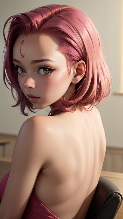 ((melhor qualidade)), ((Ultra resolution)), ((fotorrealista:1.4)), (detalhes complexos), Menina com cabelo colorido e um naked body colorido,RossDraw pastel vibrante, RossDraw realismo vibrante, Estilo 4K realista, ((((fazendo biquinho de pernas abertas)))) | um toguro saindo sangue do nariz