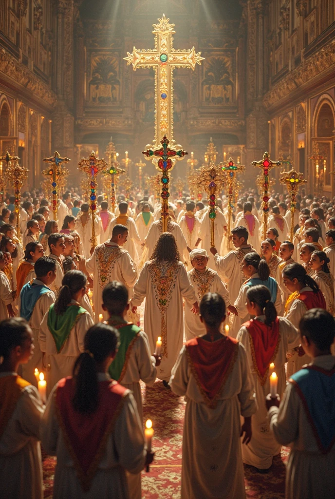 Ethiopian Orthodox mascal ceremony - SeaArt AI