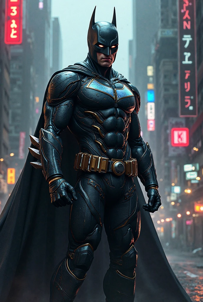 (extremamente detalhado CG unidade 8k wallpaper), a arte mais bonita do mundo, 1girl, parte superior do corpo, Batman em um traje futurista em frente a uma cidade, Do filme Batman, em Batman : Cavaleiro Arkham, Filme ainda do Batman, Dwayne Johnson como Batman, Retrato do Batman, O Batman, Batman, Mecha do Batman, Retrato de Batman, in batman movie still cinematic, Arkham, Cidade de Arkham, Anigirl Batman, Dwayne Johnson como Homem-Aranha, Dark Knight, em Batman