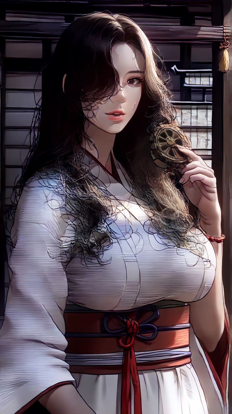 Umalinda warrior sexy, pretty face, Delicious Company, Alluring figure, Wearing a sexy open kimono. The artwork is created in a medium reminiscent of Japanese ink paintings....., 具有大胆的笔触和Monochromatic color palette. artist'Masterful technique reveals the intensity and power of the image'sense of presence,with the highest quality, Perfectly capture every detail with ultra-high resolution. Textures and intricate patterns on kimonos are rendered with extreme precision. Lighting is carefully designed,Enhance drama, Features deep shadows and subtle highlights. General, The artwork exudes elegance and power, Combining traditional Japanese aesthetics with a modern feel. Monochromatic color palette, Combine details, Create captivating and immersive experiences for your audience.