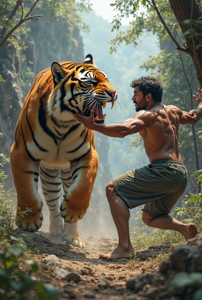 Anger tiger bite human more hard