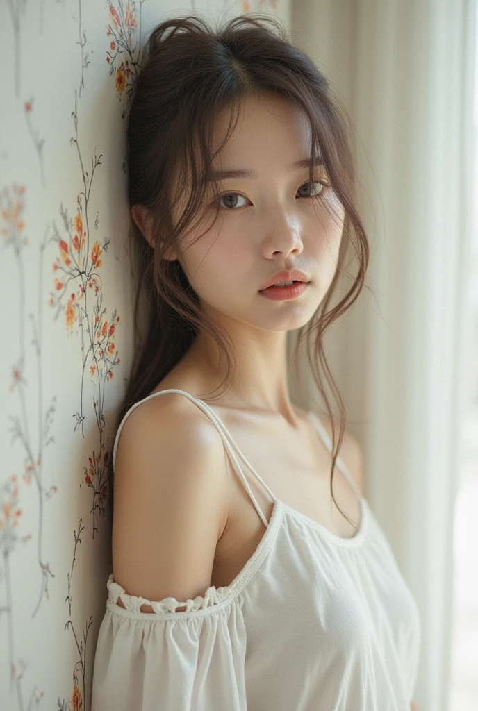 Best quality, masterpiece, ultra high res, (photorealistic:1.4), raw photo, 1girl, off shoulder, cinematic lighting --auto --s2