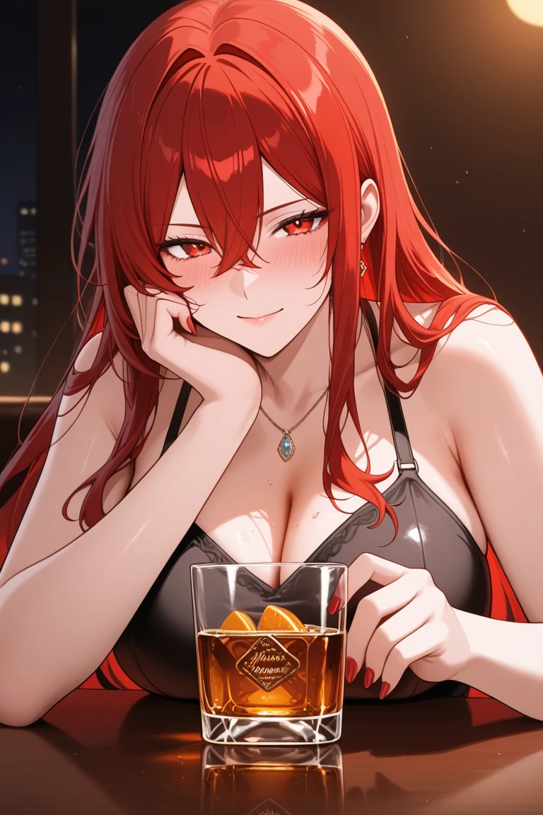 ((A sexy and beautiful woman holding a wine glass and looking at me on the terrace)), ((The cutest 22-year-old beauty)), Charming smile, ((Fireworks in the background) ), ((Very long hair) ), ((One piece with a lot of exposed parts)), ((Rich bust)), Gradient eyes, Seductive makeup, Single view, NFFSW, UHD, Retina, Masterpiece, Accurate, Anatomy Scientifically correct, textured skin, super detail, high detail, high quality, award winning, highest quality, high resolution, 1080P, HD, 4K, 8k, 16k