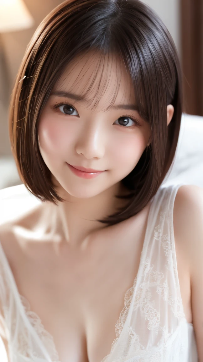 masterpiece,best quality,(Japanese girl),((Beautiful girl)),cleavage,(off shoulder:1.2),(perfect body beauty:1.2),(shy smile),From above