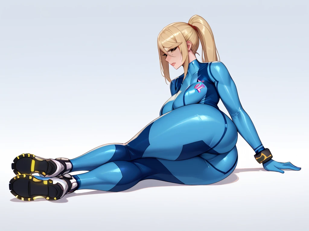 Billie eilish wearing a tight swimsuit. Standing splits, tight pussy. Hyper realistic.