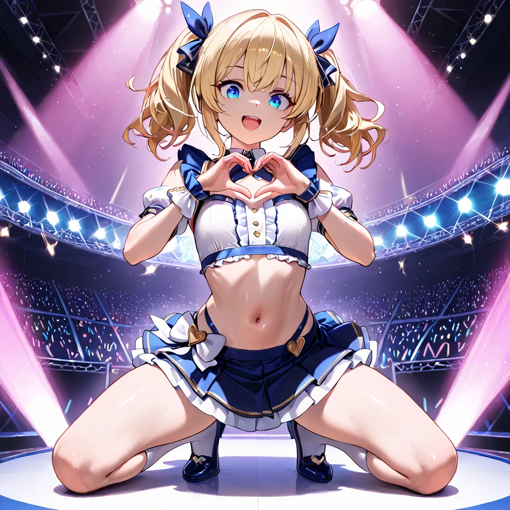 (Masterpiece、Highest quality、Very detailed、4K)、One Woman、Super short skirt、No panties、Idol、A lot of clear love juice