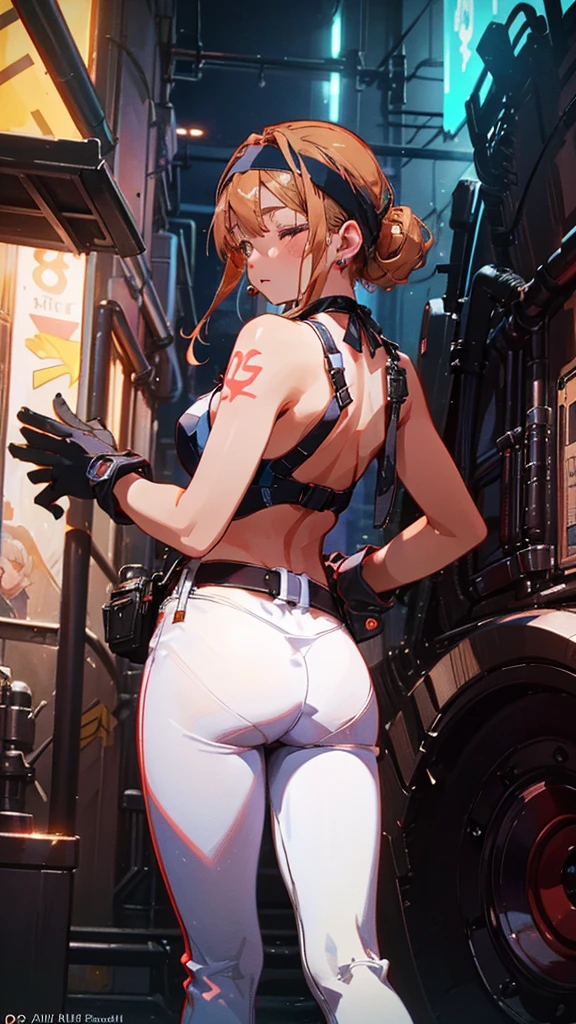 A highly detailed and realistic skull girl,( Anya. Taylor Joy) cyberpunk character, mad max furiosa, one hand robot, cyborg arm, orange hair, dramatic metal heavy rock theme, best quality, 8k, hyperrealistic, photorealistic, extreme detailed painting, studio lighting, vivid colors, dark moody atmosphere, cinematic, dramatic pose, intricate mechanical details, glowing energy effects, intense gritty textures, seamless integration of organic and inorganic elements. Wearing the used clothes of a wastelander. Background: An apocalyptic wasteland. Dusty and depressing., sexy pose, walking
