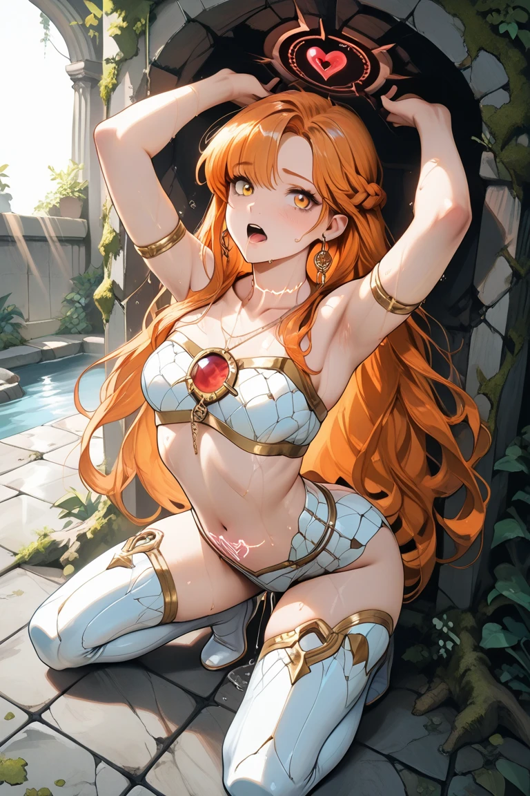 1girl, anime style, masterpiece, best quality, high saturation, sharper image, detailed, intricate detail, (jewelry:1.5), flowers, dynamic pose, jewelry, jewelry, dynamic clothes, dynamic hair color, dynamic hair color, nsfw, nsfw, nsfw