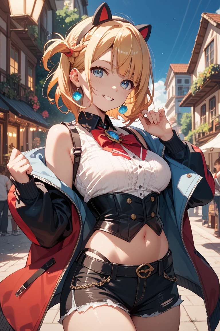 zetadef, braid, hair intakes, twintails, hairband, red armor, shoulder armor, skirt, thighhighs, gauntlets, belt, midriff, cleavage
naughty smile, open mouth,
,{{{stick out butt:2.0}}},learning forward,looking back over the shoulder,i can see panty,spread legs, dinamic pose
,look down at viewer, learning forward, looking down at viewer, (from below:1.2),{{{lower body shot1.5}}}, View from below, {{{View from the back:1.5}}}, very low - angle,
(Best Quality,masutepiece:1.3),absurderes,high resolution,absurderes, Perfect Skin, Detailed skin texture, ultra-detailliert, 8K, Intricate details, beautifull detailed face,hight resolution,