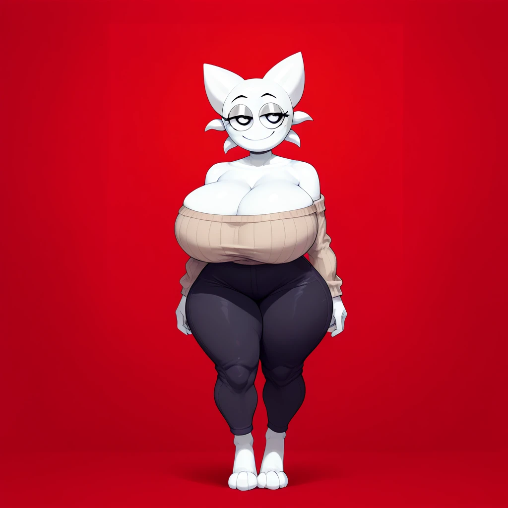 Furry BIRD milf female, lipstick , wearing short skirt dress,huge wide hips ,