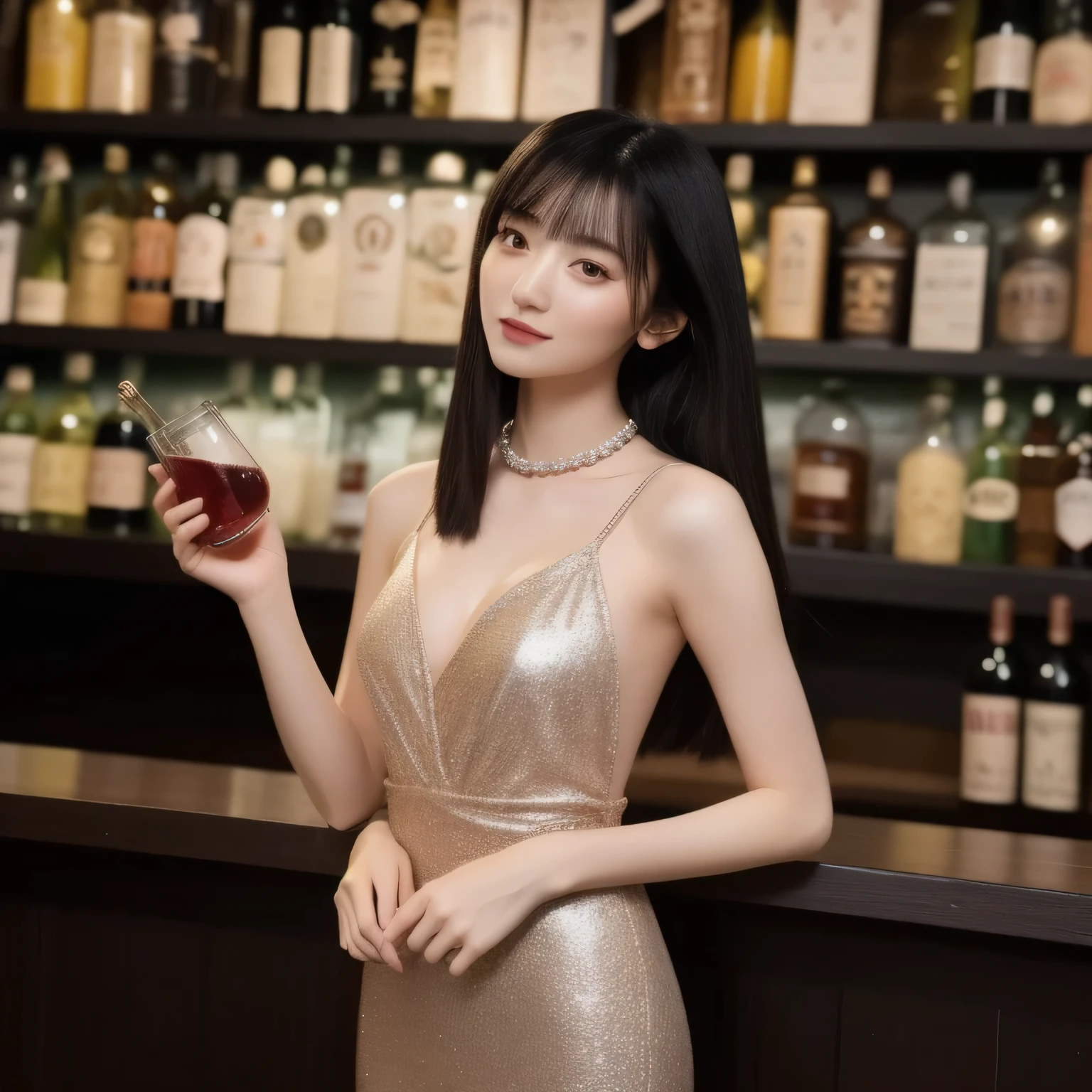 ((Highest quality、8k、masterpiece:1.3))、Sharp focus:1.2、Beautiful woman perfect body:1.4、slimなボディ、((Bob Hale、Straight hair:1.2))、(to be born, Highest quality, masterpiece:1.5), (Realistic, Intricate details:1.2), Ultra-high resolution, Shine light on your face、Amazing view of the sunset sky and clouds、Amazing mountain views、ニコニコ明るいsmile、wine glass、red wine 、Appetizers、Italian food、Wine bottle、Champagne、sparkling wine、, Beautiful Face, blue eyes, The light shines on your face, Blushing, short hair,Bright Face、Fox face、 (42 years old), 40 years old, Lady、Two beauties、Brown Hair、Shortcuts、Long sleeve shirt、dress、Pretty Woman 1, (slimな顔), (The body is slim), (Brown Hair), (Shortcuts), cheeks turn a little red,Attractive beauty、, Out of the window, A beautiful and detailed night view unfolds.........., restaurant, In a prominent place (From the waist up) Nova Frog Style, actress, model, Upper Body, White wine, slim, wine glass, 真ん中に置かれたwine glass, smile, (smile: 1.15), Beautiful fine grain, Depth f/2,saturation, High Contrast, Strong light and shadow,Moist Body:1.5、3D texture、Delicate eyes、Brown Hair、The hair is very shiny、