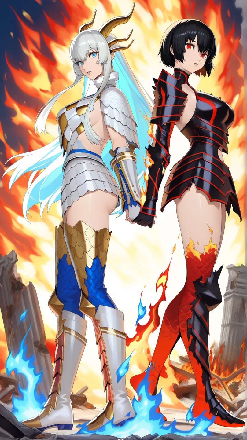 Angel vs demon battle Girls