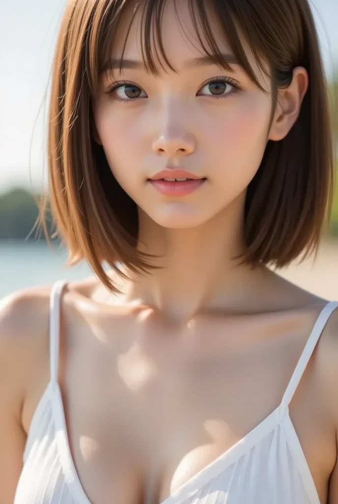 (((masterpiece))), highest quality, very detailed, detailed background, very beautiful girl, Japanese, 12, detailed face, bangs, (whole body:1.3), (random hairstyle :1.2), (young face), (perfect body:1.1), blouse, summer, In 8K, wallpaper, wonderful, finely, Super detailed, ultra high resolution, very detailed, pure erotic face, very detailed目と顔, beautiful and detailed eyes, very detailed肌, ((bold bikini)), (natural skin), cowboy shot、のbeautiful girl、beautiful girl、1 person photo、1人のbeautiful girl、1 person photo、Photo of only one person、Photographed alone、I can see the cleavage、tits