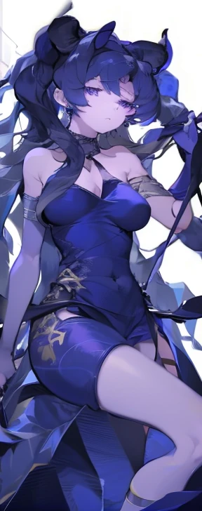 美丽细致的眼睛，Anime comic style，Gradient hair,Purple hair, Genshin_impact，((Serious expressions))， Woman black and purple with dots background，（（HighestQuali，tmasterpiece，4K）），（（Pale skin，purpleglowing eyes eyes，Sexy red lips）），1girll，Solo Woman，（（Genshin_impact）），light particules，Purple thunderbolt，Bright background，the cherry trees，sunny clear sky，purple color-theme，Sexy beautiful girl，Raiden general，Long purple hair，Detailed eyes，busty figure，buliding，Complete limbs