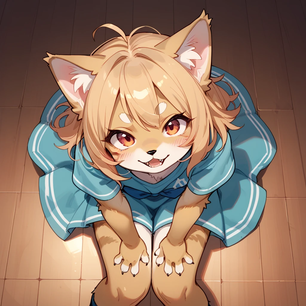 Score_9, Score_8_up, Score_7_up, Score_6_up, Score_5_up, Score_4_up, source_anime, anime style, 1girl,tsushima leopard cat \(kemono friends\), 1girl, cat ears, animal ear fluff, yellow eyes, multicolored hair, brown hair, short hair, cat tail, animal print, leopard print, print bowtie, print kimono, sleeveless, sash, print skirt, back bow, fur-trimmed gloves, print gloves, elbow gloves, fur-trimmed skirt, print legwear,anime coloring, aged down, cute, horny, excited, aroused, heavy breathing, under table, table, saliva, wet penis, sitting, cum in mouth, after fellatio