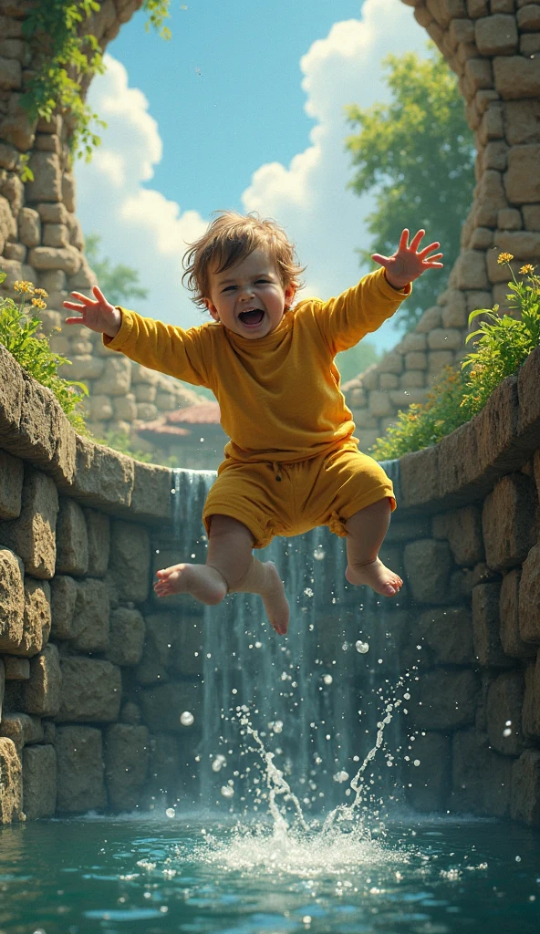 turn this baby happy laughing face, celebrating his birthday surrounded by a large overflowing gift box, lots of colorful balloons, with a background of expanse of hills, ri sun, lensflare, bokeh,ultra realistic, realistic, hyperrealistic , wearing a cute suit with a bow tie